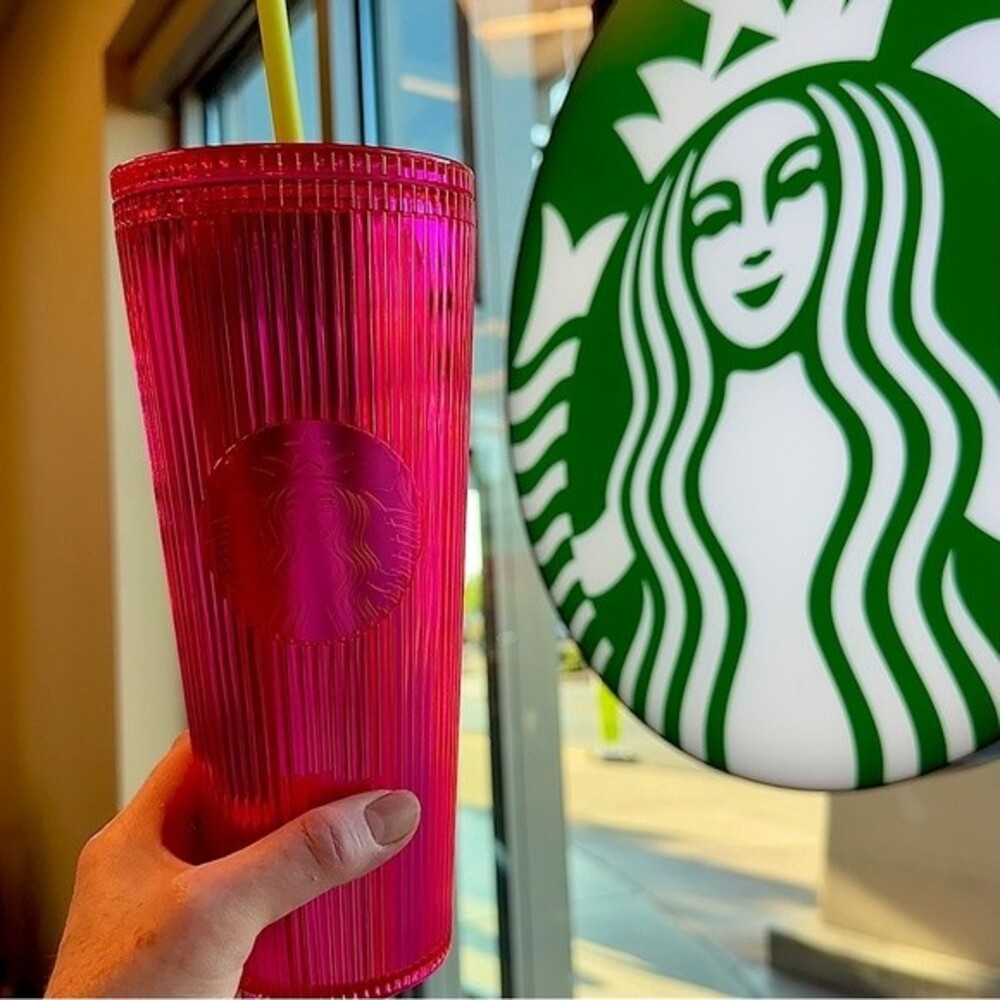 Starbucks Summer 2023 Iridescent Magenta Bling Limited Edition Tumbler - Picture 1 of 4
